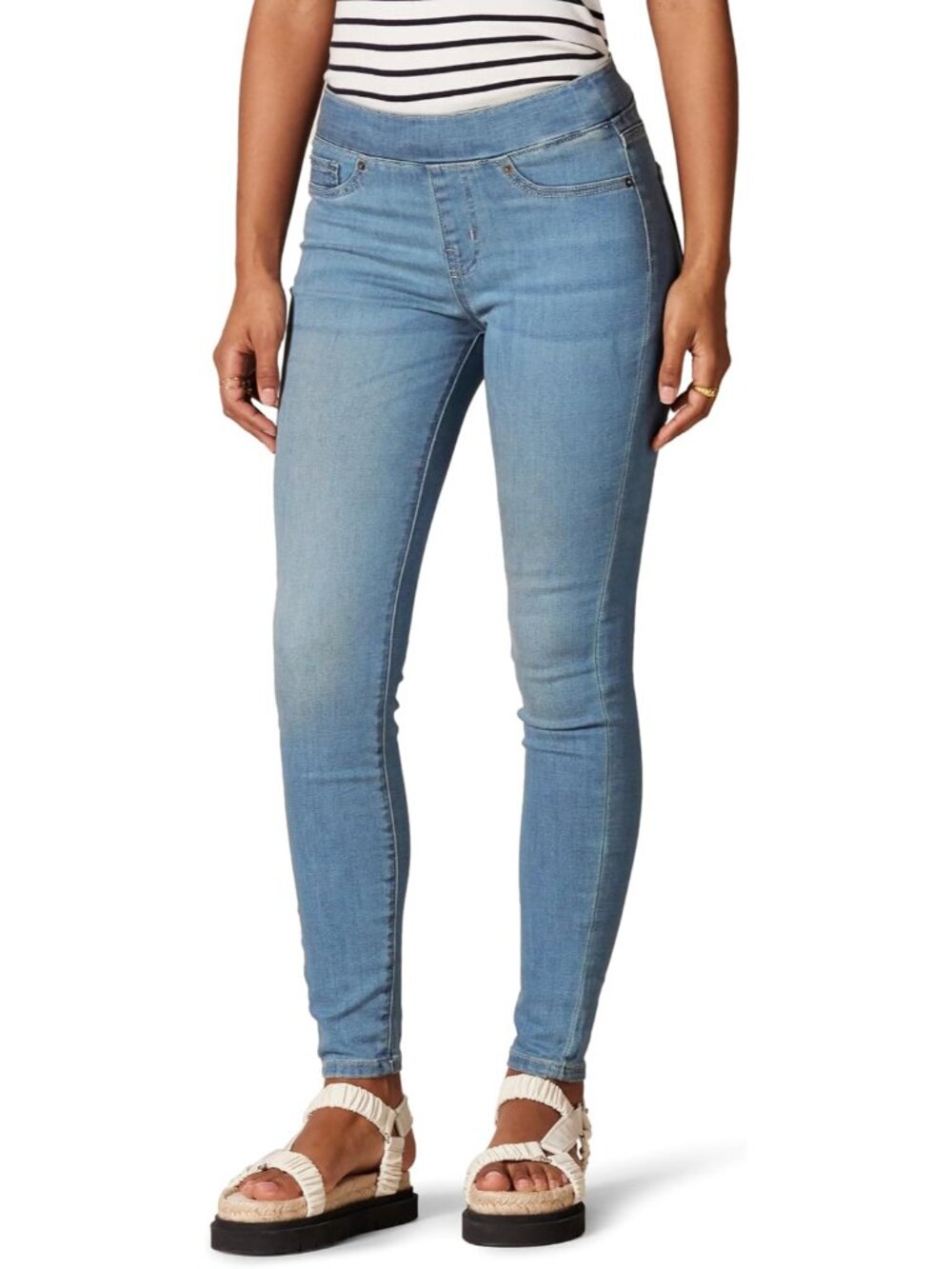Women's Skinny Fit Mid-Rise Stretch Pull-On Jegging with Pockets - Discontinued